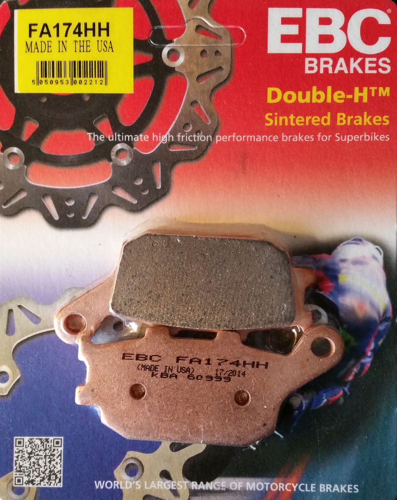 EBC Brakes Double-H Sintered Superbike Brake Pads Rear - FA174HH EBC Brakes Double-H Sintered Superbike Brake Pads Rear - FA174HH